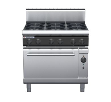 waldorf cue rn8610gch-c0 900mm gas oven range with high splashback
