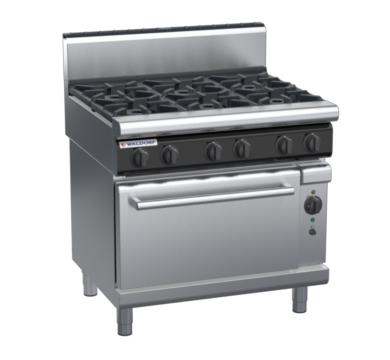 waldorf cue rn8610gch-c0 900mm gas oven range with high splashback