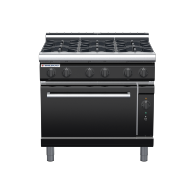 waldorf bold rn8610gcl-b0 900mm gas oven range with low splashback
