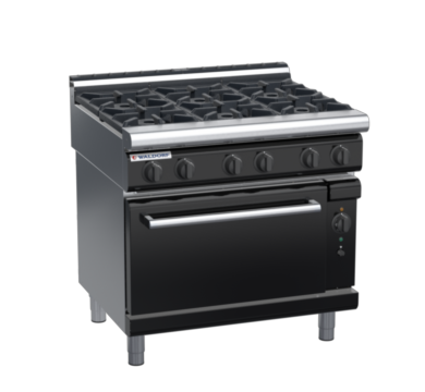 waldorf bold rn8610gcl-b0 900mm gas oven range with low splashback