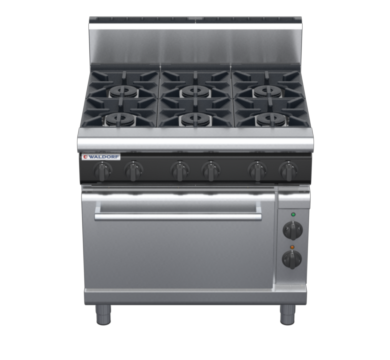 waldorf cue rn8610gech-c0 900mm gas oven range with high splashback