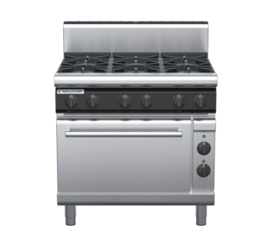 waldorf cue rn8610gech-c0 900mm gas oven range with high splashback