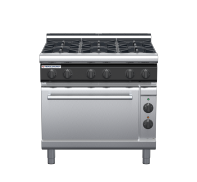 waldorf cue rn8610gecl-c0 900mm gas oven range with low splashback
