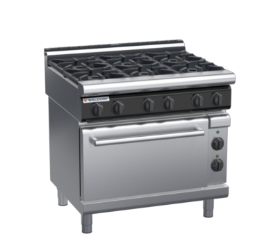waldorf cue rn8610gecl-c0 900mm gas oven range with low splashback
