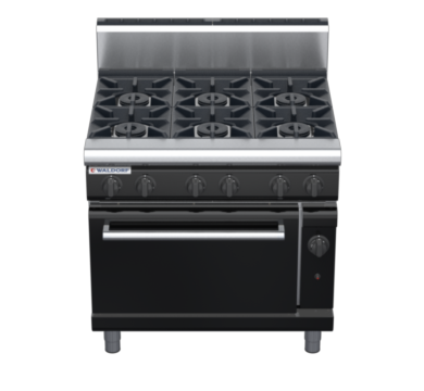 waldorf bold rn8610gh-b0 900mm gas oven range with high splashback