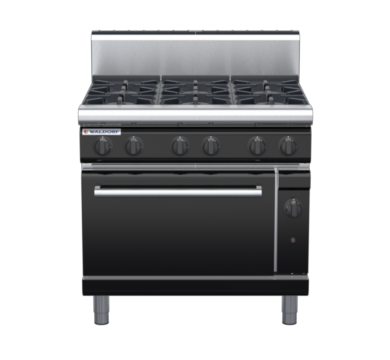 waldorf bold rn8610gh-b0 900mm gas oven range with high splashback