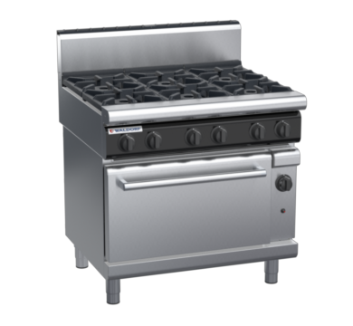 waldorf cue rn8610gh-c0 900mm gas oven range with high splashback