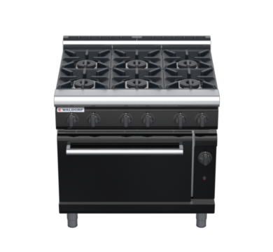 waldorf bold rn8610gl-b0 900mm gas oven range with low splashback