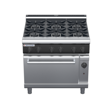 waldorf cue rn8610gl-c0 900mm gas oven range with low splashback