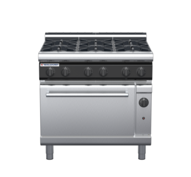 waldorf cue rn8610gl-c0 900mm gas oven range with low splashback