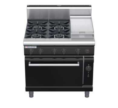 waldorf bold rn8613gch-b0 900mm gas oven range with high splashback