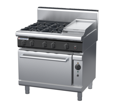 waldorf cue rn8613gch-c0 900mm gas oven range with high splashback