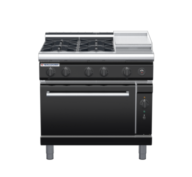 waldorf bold rn8613gcl-b0 900mm gas oven range with low splashback