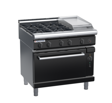 waldorf bold rn8613gcl-b0 900mm gas oven range with low splashback