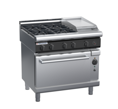 waldorf cue rn8613gcl-c0 900mm gas oven range with low splashback