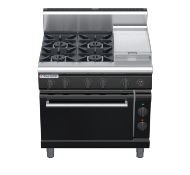 waldorf bold rn8613geh-b0 900mm gas oven range with high splashback