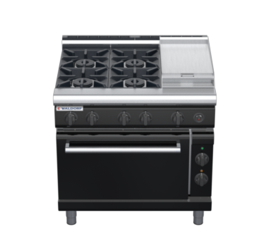 waldorf bold rn8613gecl-b0 900mm gas oven range with low splashback