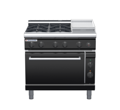 waldorf bold rn8613gecl-b0 900mm gas oven range with low splashback