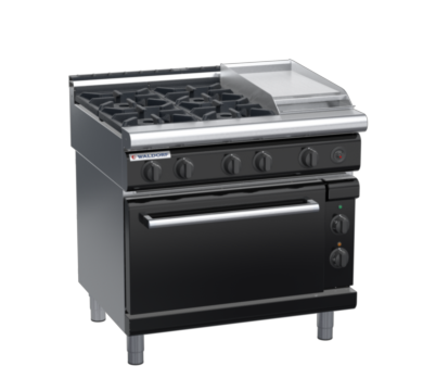 waldorf bold rn8613gecl-b0 900mm gas oven range with low splashback