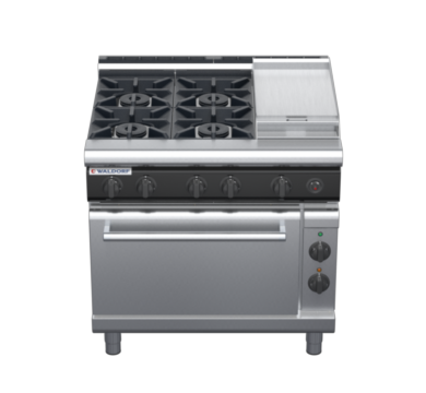 waldorf cue rn8613gecl-c0 900mm gas oven range with low splashback