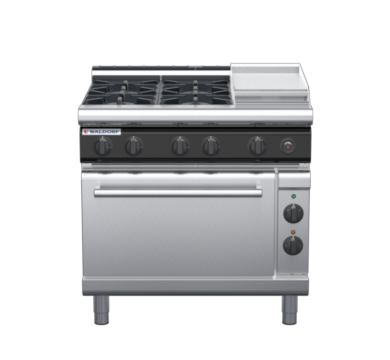 waldorf cue rn8613gecl-c0 900mm gas oven range with low splashback