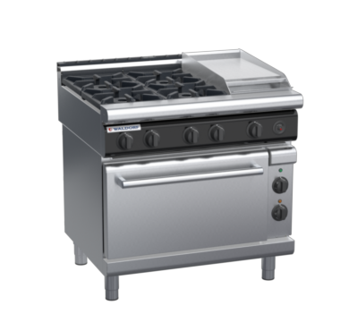 waldorf cue rn8613gecl-c0 900mm gas oven range with low splashback