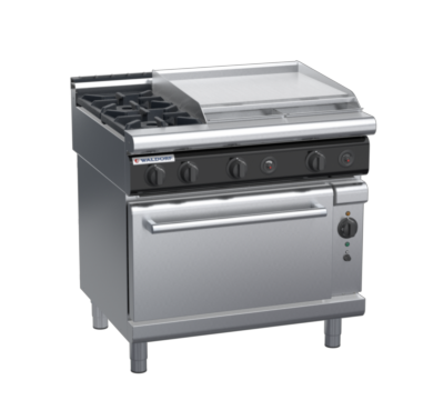 waldorf cue rn8616gcl-c0 900mm gas oven range with low splashback