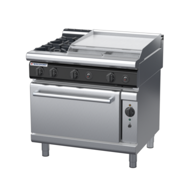 waldorf cue rn8616gcl-c0 900mm gas oven range with low splashback