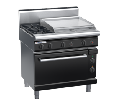waldorf bold rn8616gech-b0 900mm gas oven range with high splashback