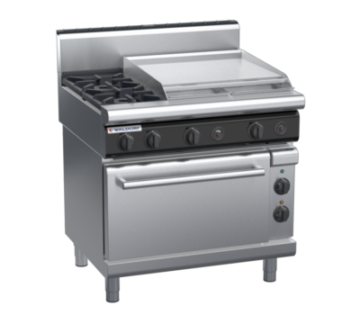 waldorf cue rn8616geh-c0 900mm gas oven range with high splashback