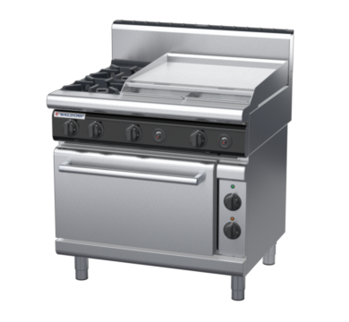 waldorf cue rn8616geh-c0 900mm gas oven range with high splashback