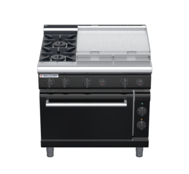 waldorf bold rn8616gecl-b0 900mm gas oven range with low splashback