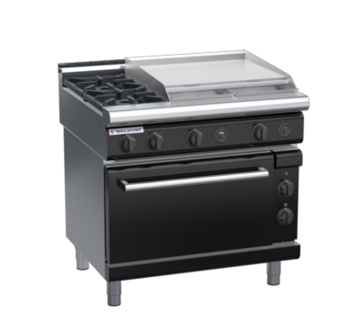 waldorf bold rn8616gecl-b0 900mm gas oven range with low splashback