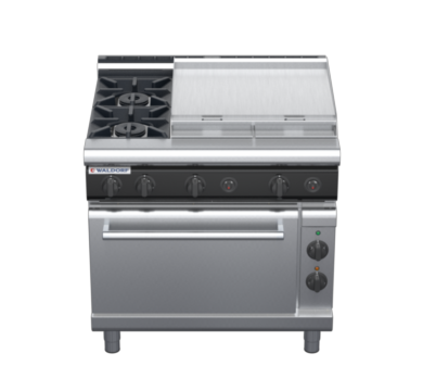 waldorf cue rn8616gecl-c0 900mm gas oven range with low splashback