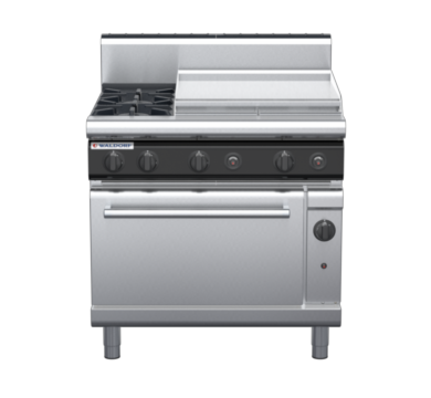 waldorf cue rn8616gh-c0 900mm gas oven range with high splashback