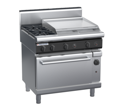 waldorf cue rn8616gh-c0 900mm gas oven range with high splashback