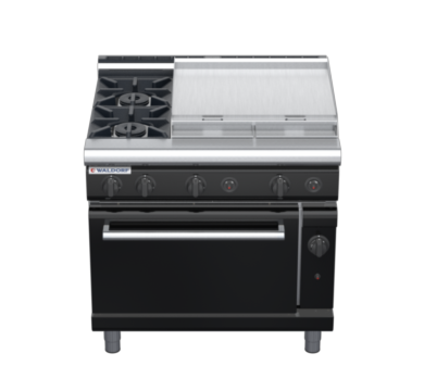 waldorf bold rn8616gl-b0 900mm gas oven range with low splashback
