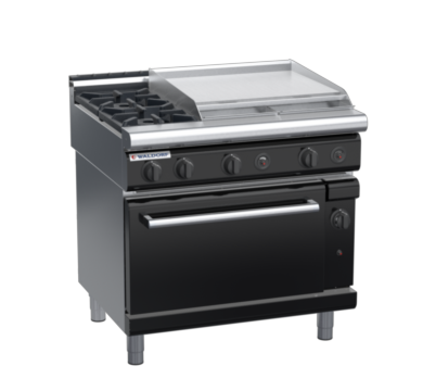 waldorf bold rn8616gl-b0 900mm gas oven range with low splashback