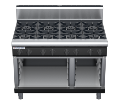 waldorf bold rn8800gh-cb-b0 1200mm gas cooktop on cabinet base with high splashback