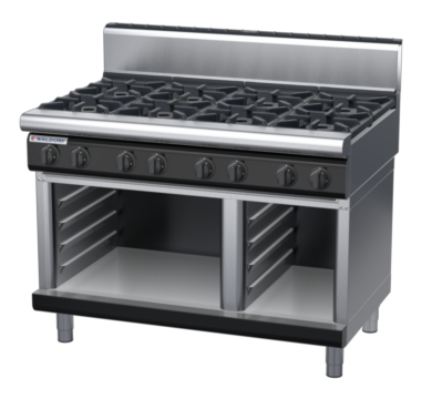 waldorf bold rn8800gh-cb-b0 1200mm gas cooktop on cabinet base with high splashback