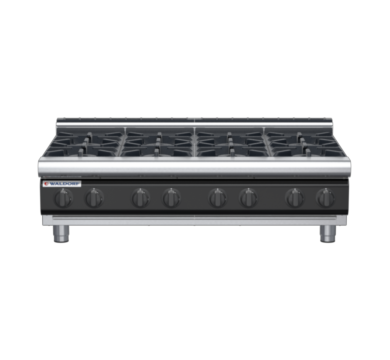 waldorf cue rn8800gl-b-c0 1200mm gas cooktop bench model with low splashback