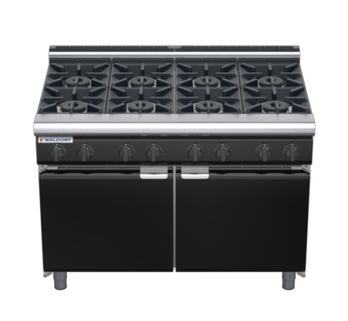 waldorf bold rn8800gl-cd-b0 1200mm gas cooktop oncabinet base with door and low splashback