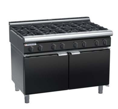 waldorf bold rn8800gl-cd-b0 1200mm gas cooktop oncabinet base with door and low splashback