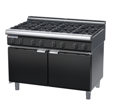 waldorf bold rn8800gl-cd-b0 1200mm gas cooktop oncabinet base with door and low splashback