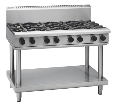 waldorf 800 series rnl8800g-ls - 1200mm gas cooktop low back version  leg stand