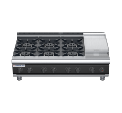 waldorf cue rn8803gl-b-c0 1200mm gas cooktop bench model with low splashback