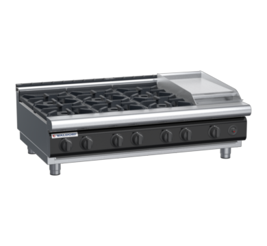 waldorf cue rn8803gl-b-c0 1200mm gas cooktop bench model with low splashback