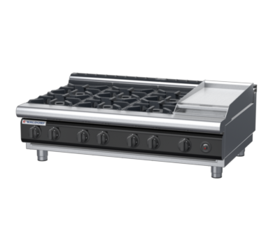 waldorf cue rn8803gl-b-c0 1200mm gas cooktop bench model with low splashback
