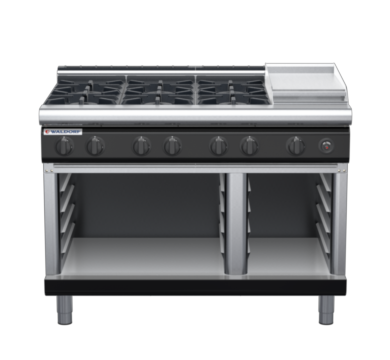 waldorf bold rn8803gl-cb-b0 1200mm gas cooktop on cabinet base with low splashback