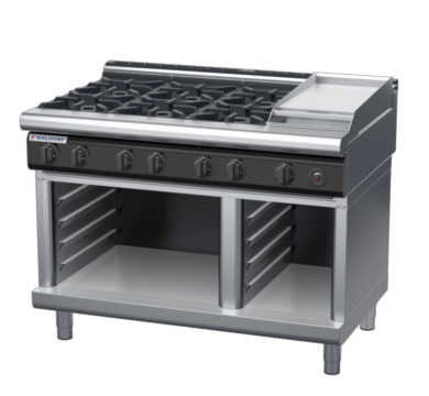 waldorf cue rn8803gl-cb-c0 1200mm gas cooktop on cabinet base with low splashback